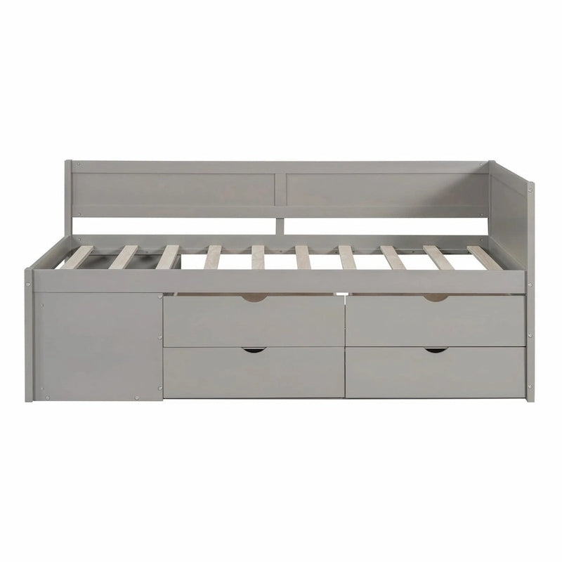 Daybed with Storage Drawers and Shelves