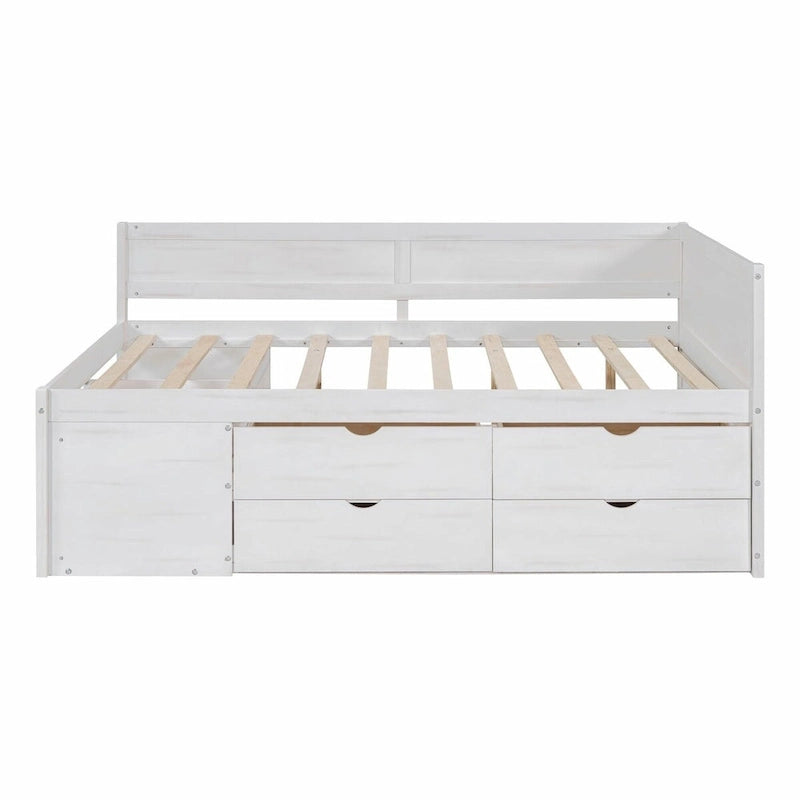 Daybed with Storage Drawers and Shelves