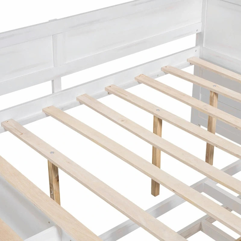 Daybed with Storage Drawers and Shelves