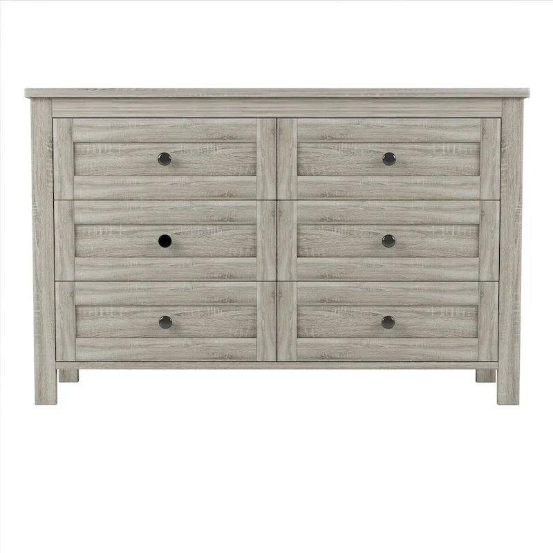 3-Pieces Bedroom Sets Farmhouse Platform Bed with Nightstand and Dresser