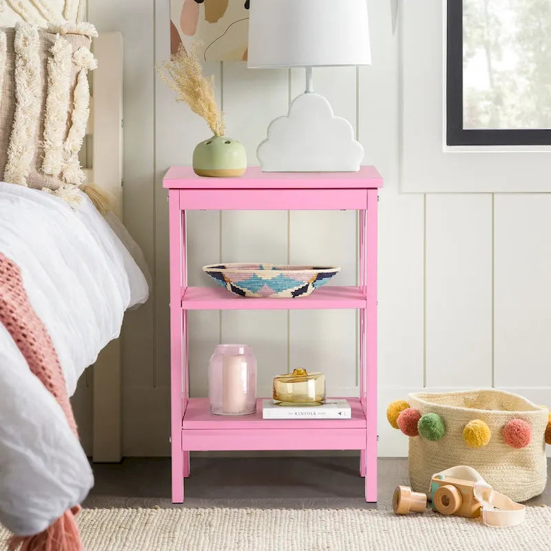 Javlergo Set of 2 Nightstand Bedside Table, Modern Small Side End Table with Open Storage Shelves