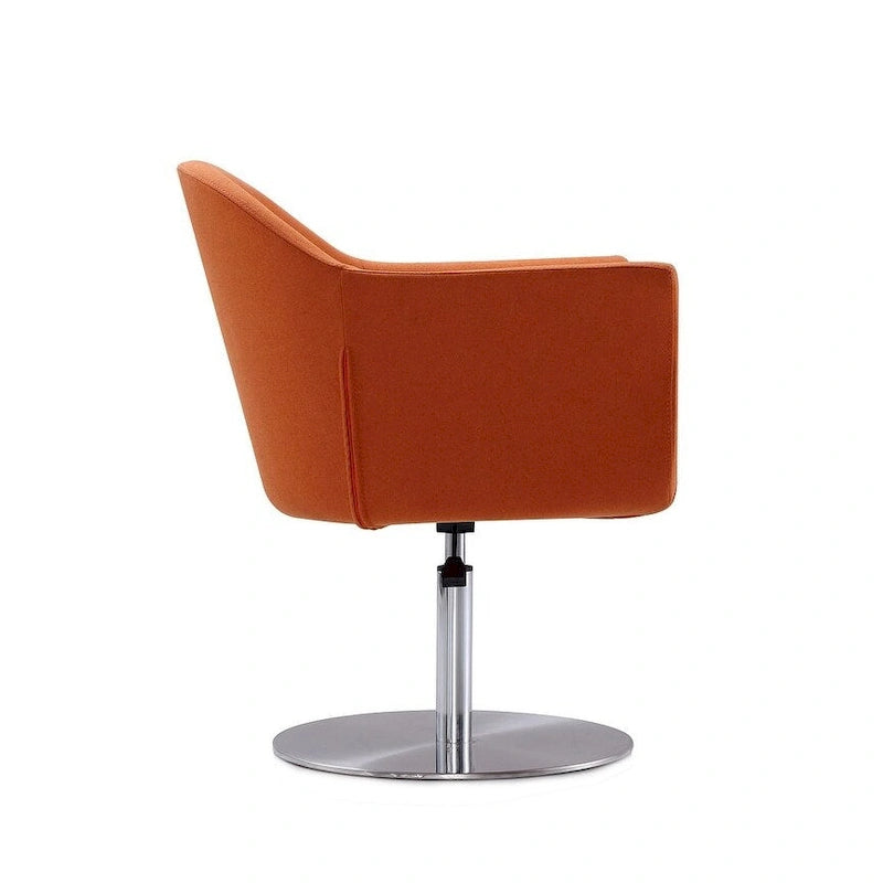 Manhattan Comfort Voyager Brushed Metal Woven Swivel Adjustable Accent Chair