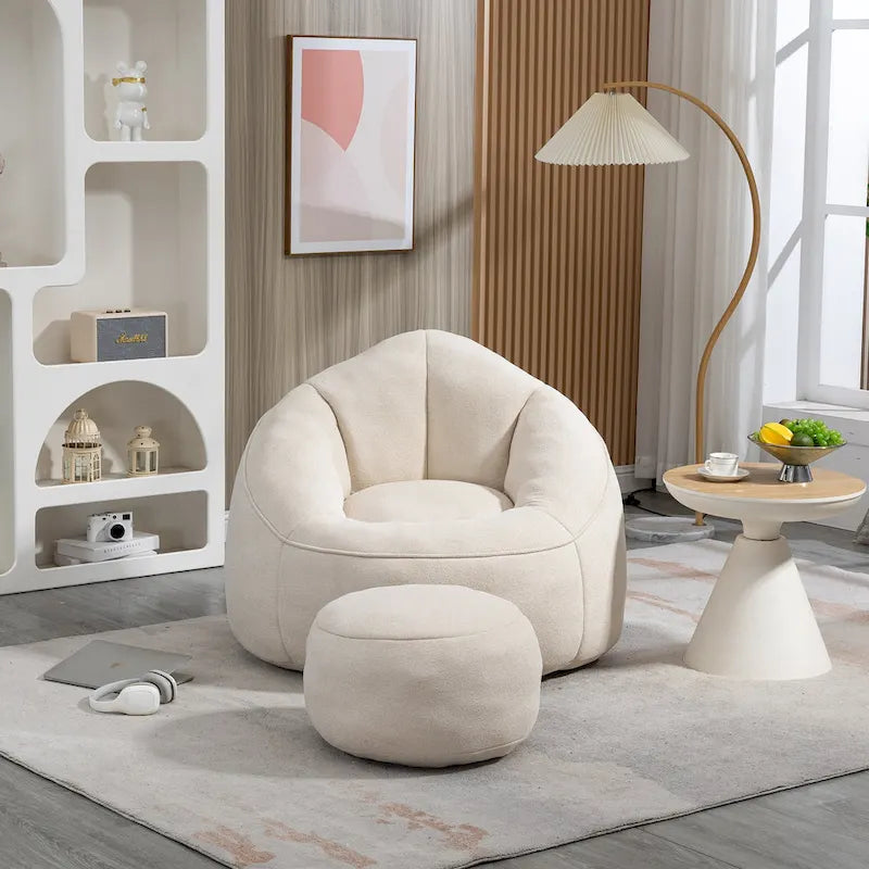 Bedding Bean Bag Sofa Chair With Footrest