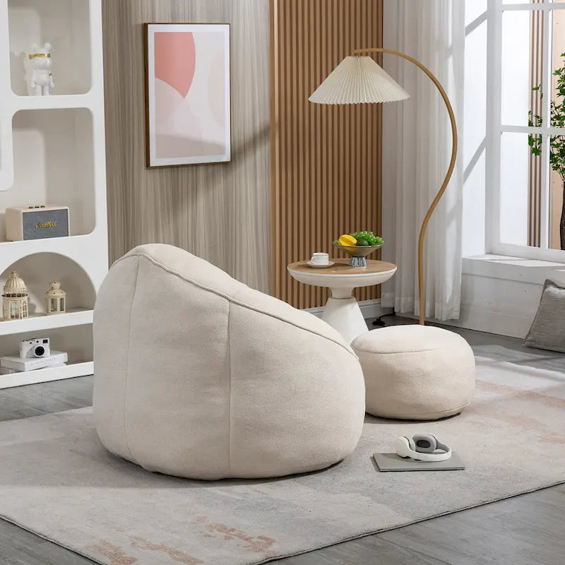 Bedding Bean Bag Sofa Chair With Footrest