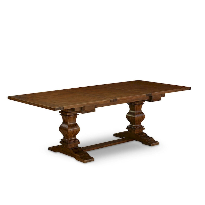 East West Furniture 11 Piece Kitchen Table Set- a Dining Table and 10 Linen Fabric Parson Chairs(Finish Options)