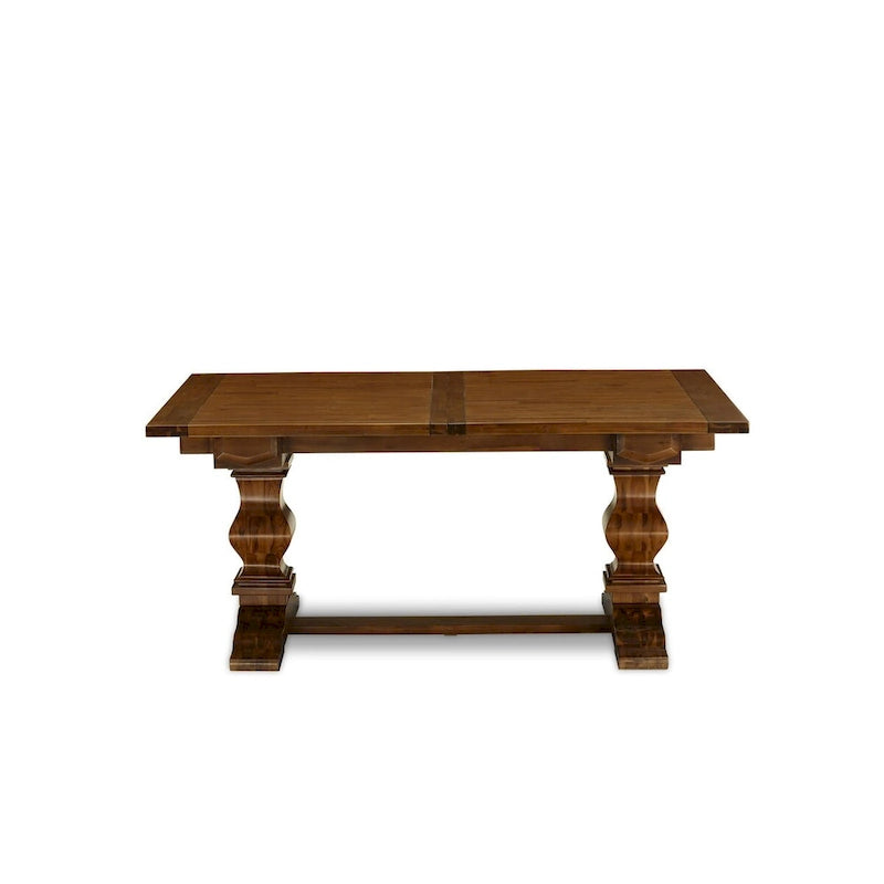 East West Furniture 11 Piece Kitchen Table Set- a Dining Table and 10 Linen Fabric Parson Chairs(Finish Options)