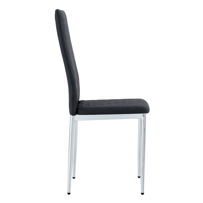 Dining chair, black chair and 6-piece set of