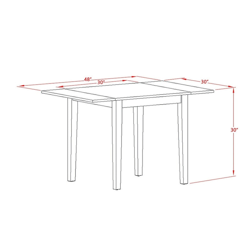 East West Furniture Kitchen Table Set Consists of a Rectangle Dining Table and Parson Chairs, Mahogany (Pieces Options)
