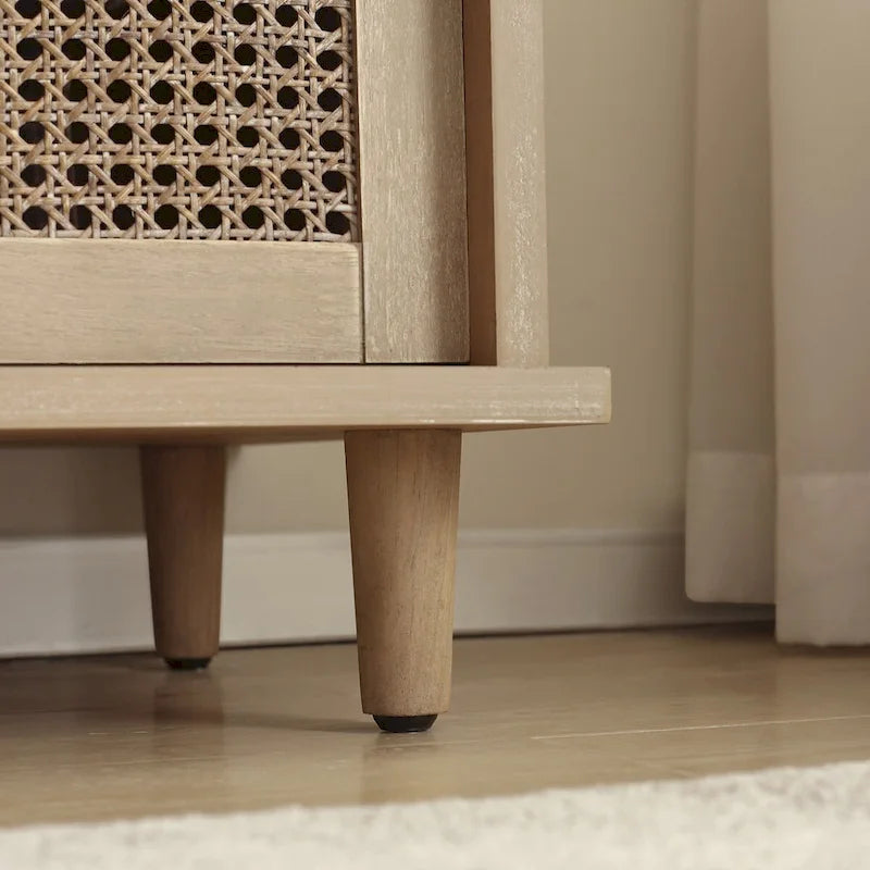 Art Leon Accent Natural Cane Rattan Sideboard Buffet Storage Cabinet (Set of 2)