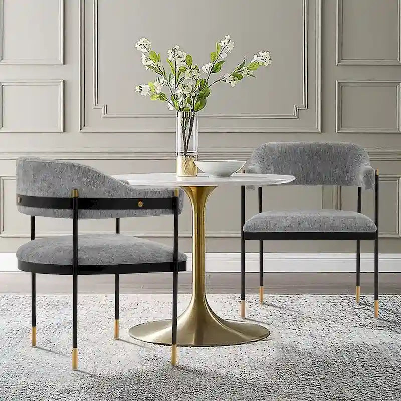 Manhattan Comfort Modern Lia Boucle Dining Armchair