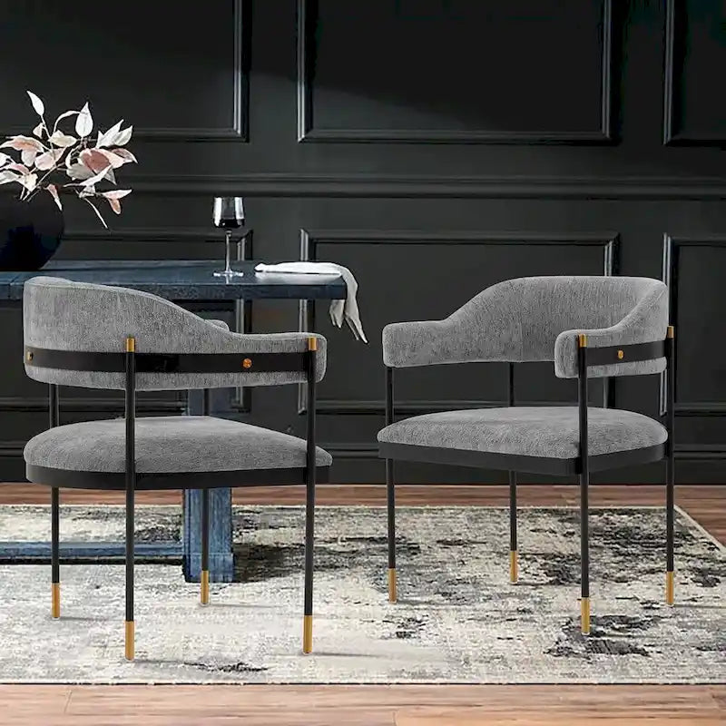 Manhattan Comfort Modern Lia Boucle Dining Armchair