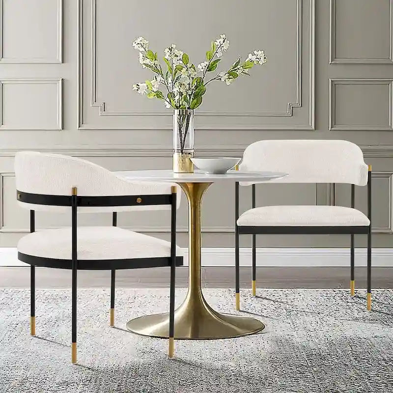 Manhattan Comfort Modern Lia Boucle Dining Armchair