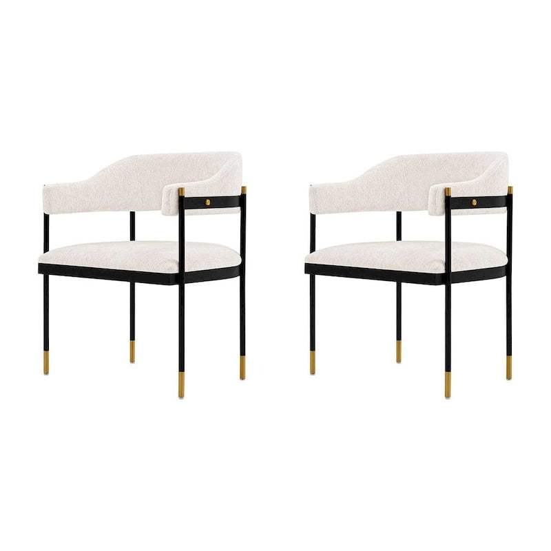 Manhattan Comfort Modern Lia Boucle Dining Armchair