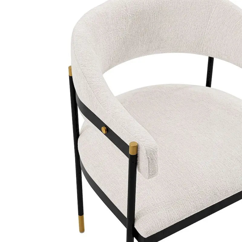 Manhattan Comfort Modern Lia Boucle Dining Armchair