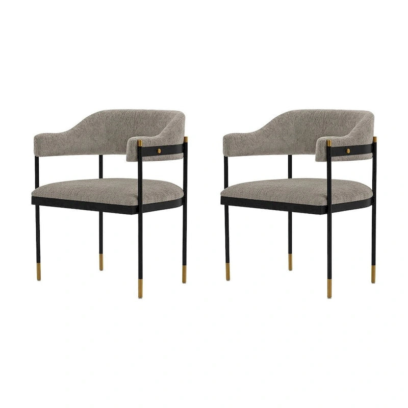 Manhattan Comfort Modern Lia Boucle Dining Armchair