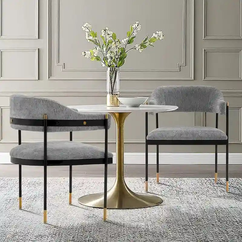 Manhattan Comfort Modern Lia Boucle Dining Armchair