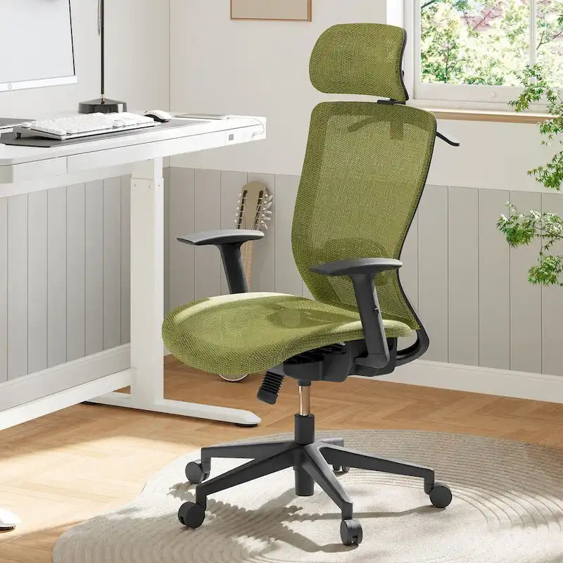 FlexiSpot Ergonomic Office Desk Chair 360 Swivel Height Adjustable Mesh Chair Adjustable Headrest, Lumbar Support, Armrest