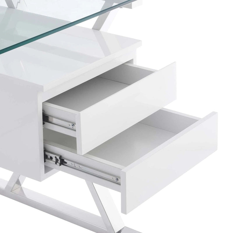 Sector 56 Glass Top Glass Office Desk