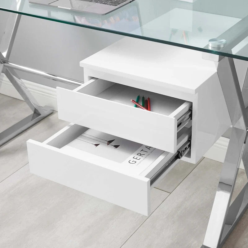 Sector 56 Glass Top Glass Office Desk
