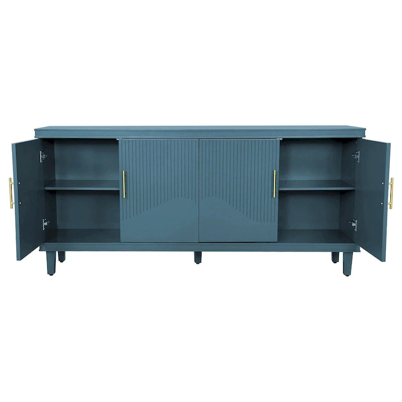 70.07Large Size 4-Door Cabinet, Same as Living Room, Kitchen, Bedroom, Hallway ,Olive Green,Navy Blue,Peacock Blue
