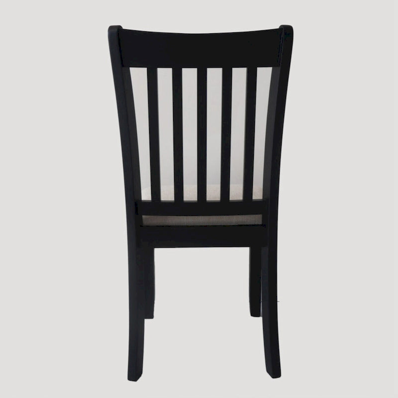 Upholstered Seating Comfortable Black Dining Chairs Set Of 2 For Farmhouse, Kitchen