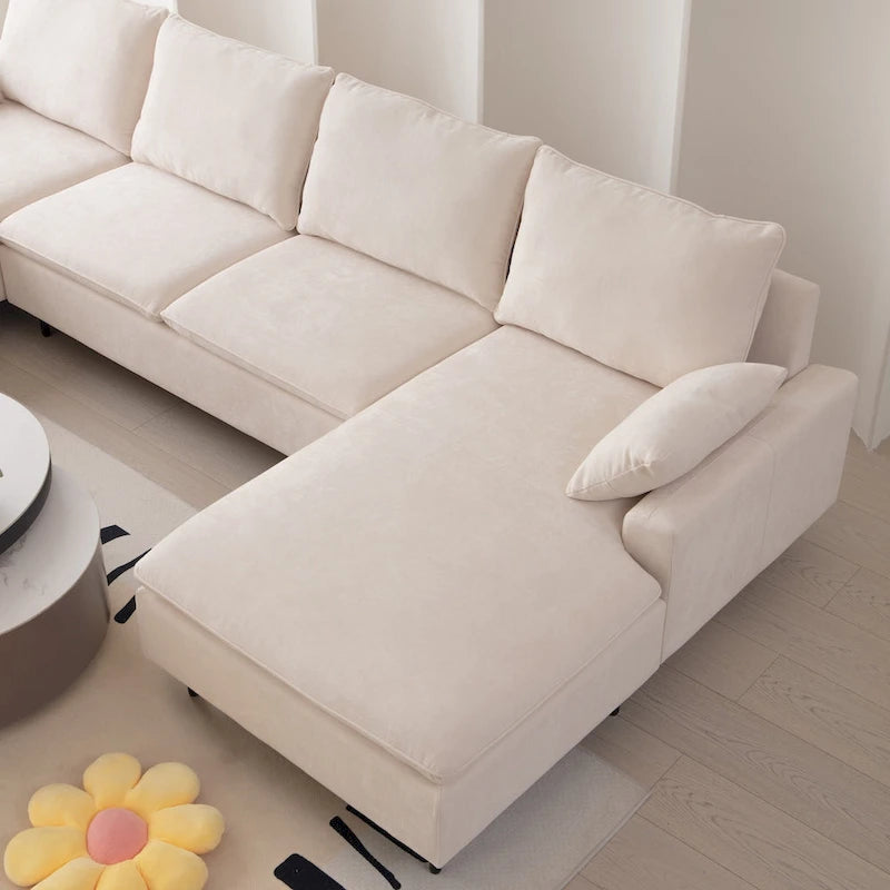 U-Shaped Upholstered Sectional Sofa with Double Chaise