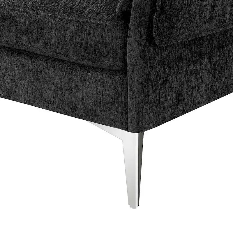 L-shaped Convertible Sectional Sofa, Chenille Sofa Couch with Reversible Chaise Lounge for Living Room, Apartment