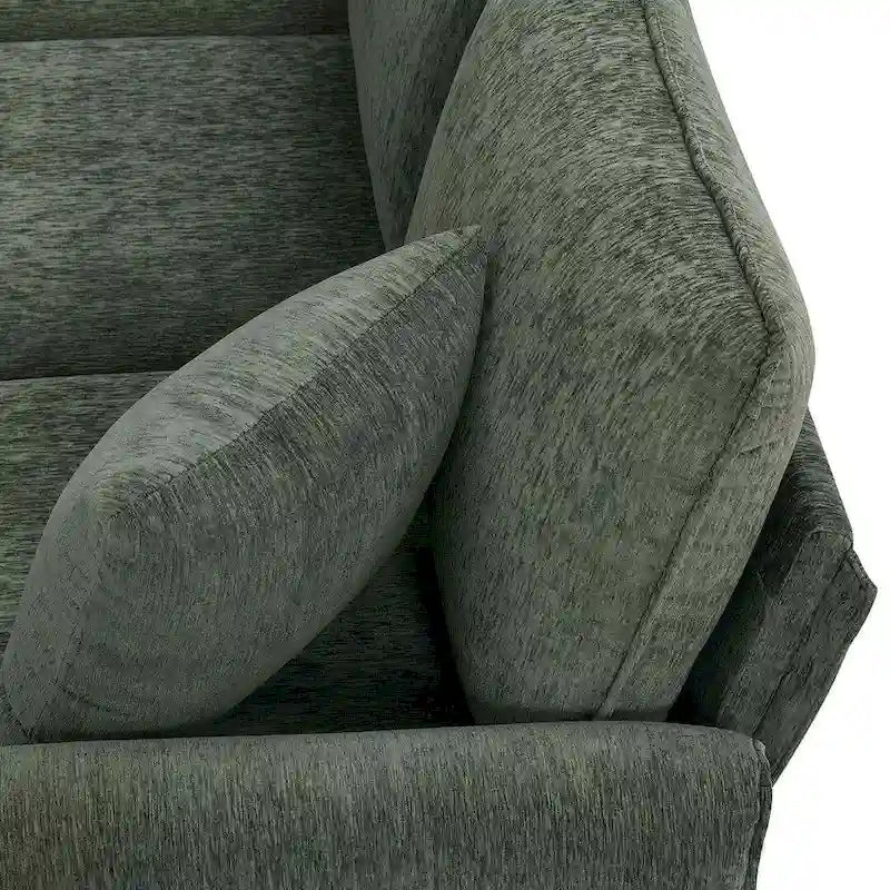 L-shaped Convertible Sectional Sofa, Chenille Sofa Couch with Reversible Chaise Lounge for Living Room, Apartment