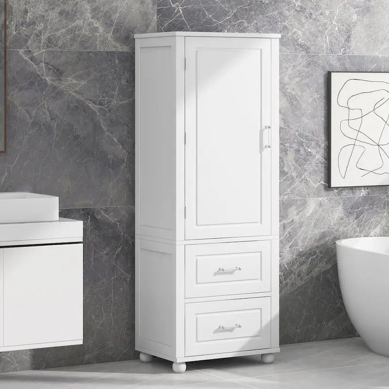 Freestanding Storage Cabinet with Two Drawers