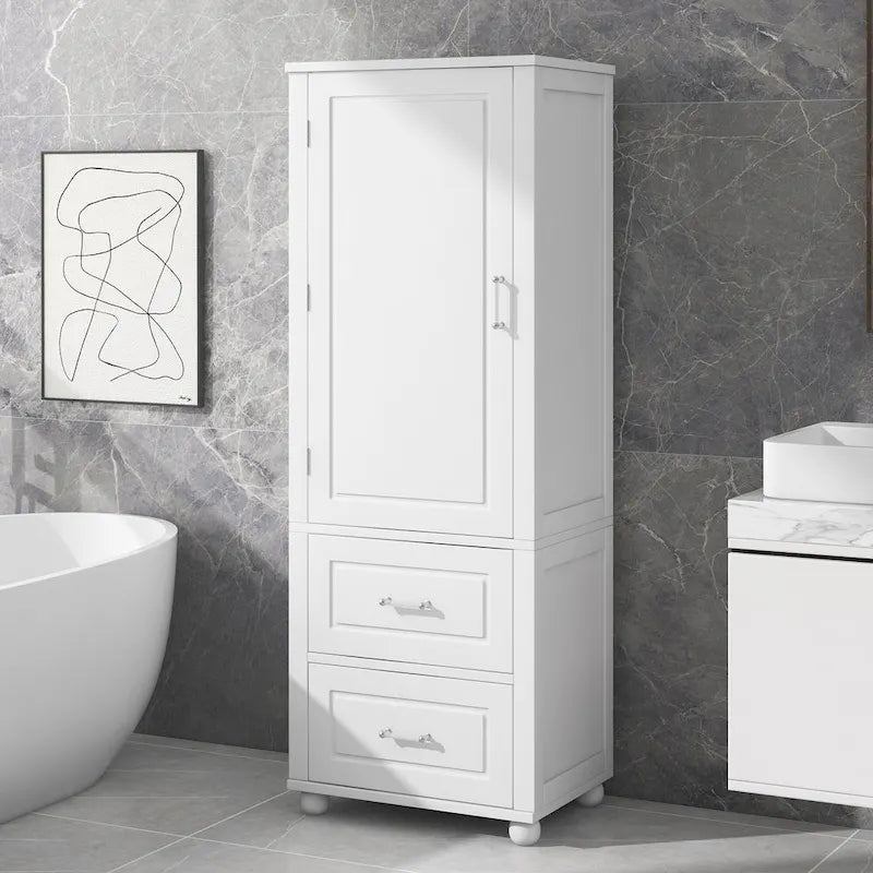 Freestanding Storage Cabinet with Two Drawers