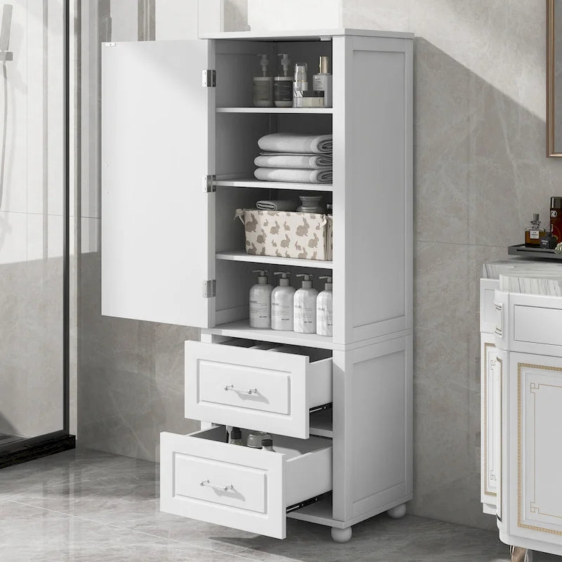 Freestanding Storage Cabinet with Two Drawers