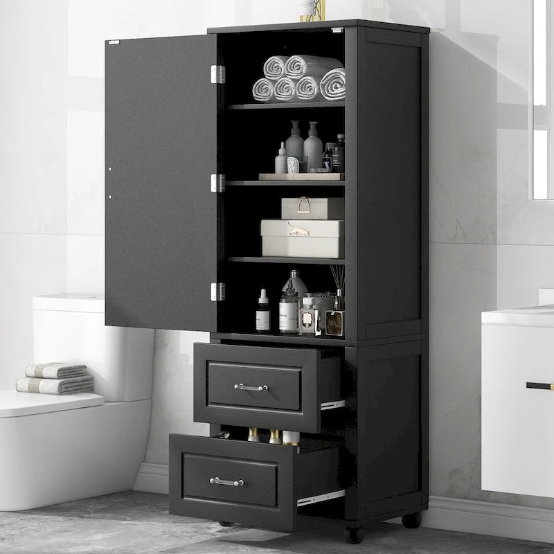 Freestanding Storage Cabinet with Two Drawers