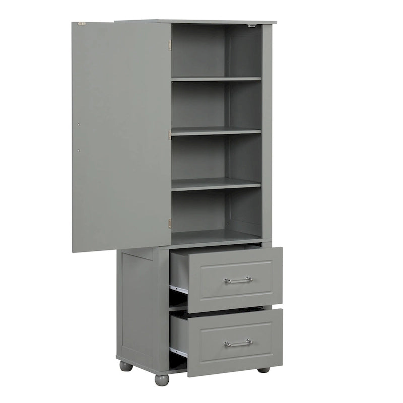 Freestanding Storage Cabinet with Two Drawers