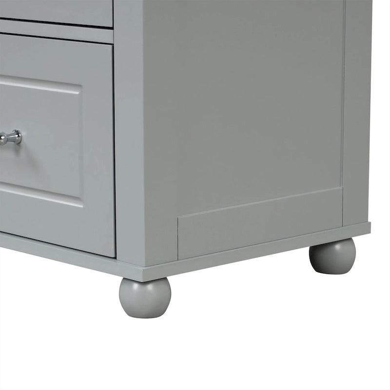 Freestanding Storage Cabinet with Two Drawers