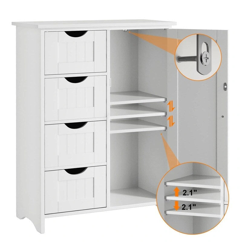 Bathroom Storage Cabinet - 11.9D x 21.9W x 32H