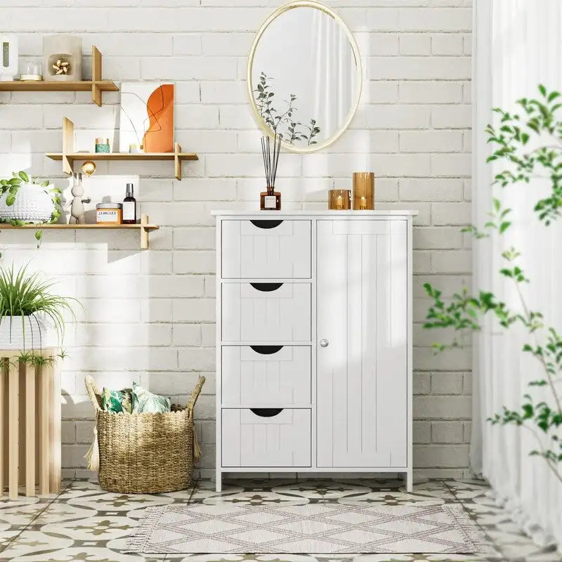Bathroom Storage Cabinet - 11.9D x 21.9W x 32H