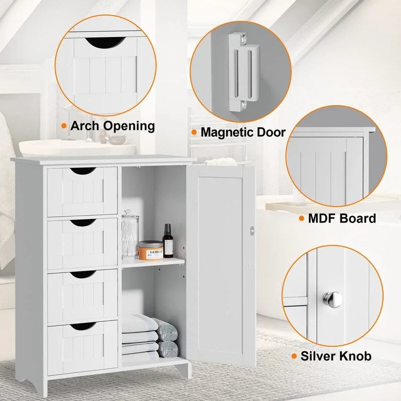 Bathroom Storage Cabinet - 11.9D x 21.9W x 32H