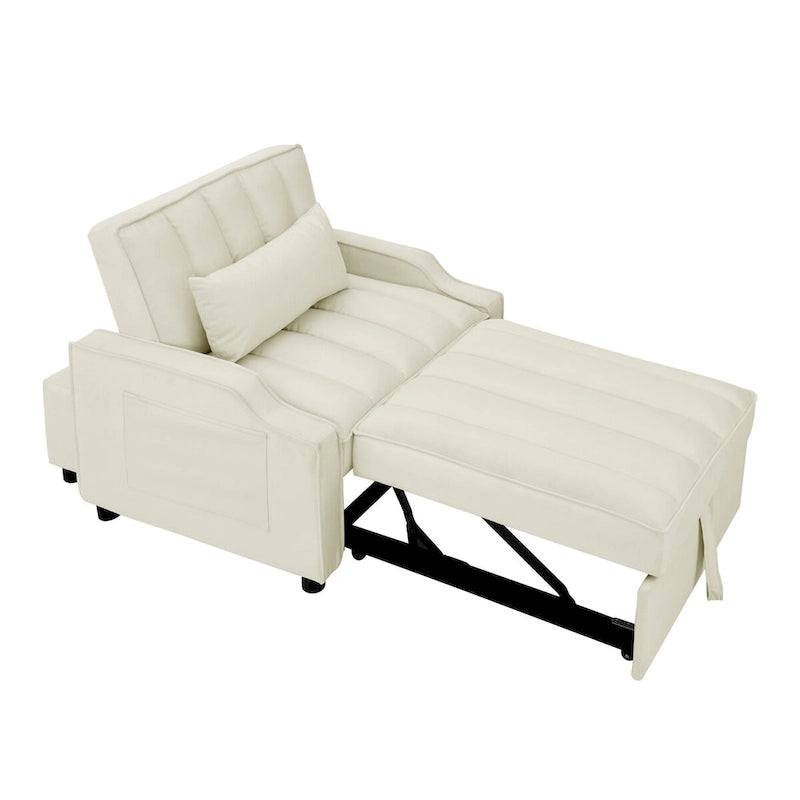 Velvet Pull Out Armchair