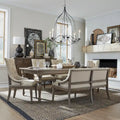 Americana Farmhouse Dusty Taupe Rectangular Table Set with Dining Chairs Various Options