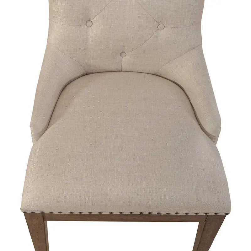 Americana Farmhouse Dusty Taupe Rectangular Table Set with Dining Chairs Various Options