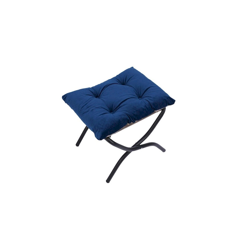 Accent Contemporary Lounge Chair, Single Steel Frame Sofa Chair with Armrests and A Side Pocket,with ottoman,with footrest