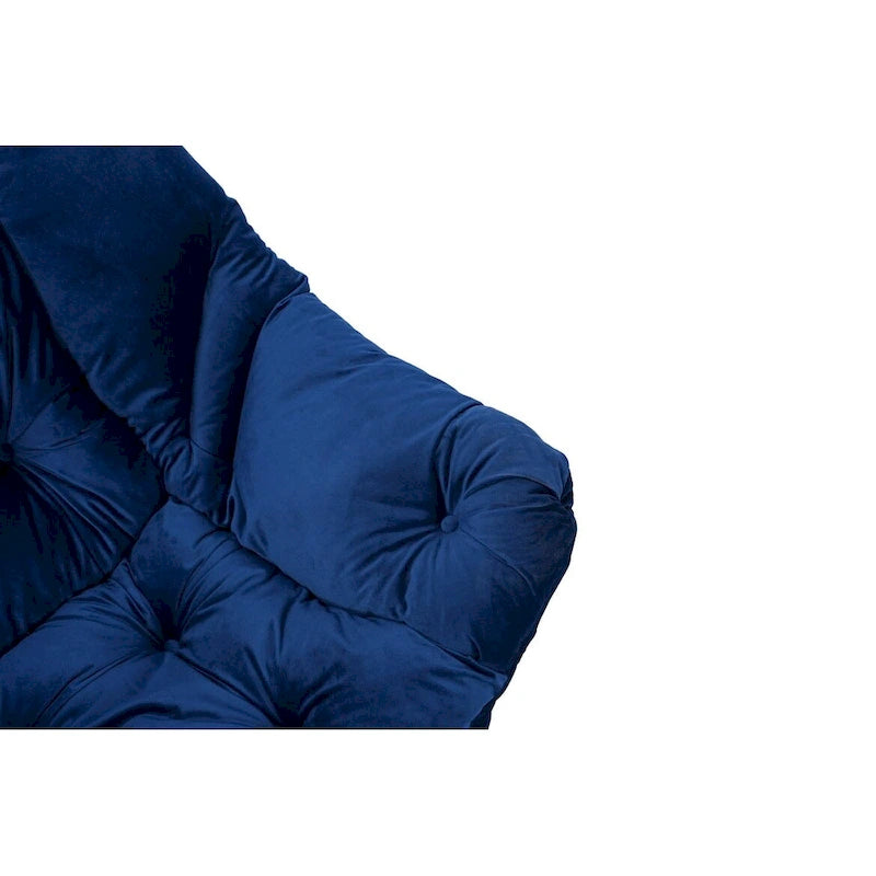 Accent Contemporary Lounge Chair, Single Steel Frame Sofa Chair with Armrests and A Side Pocket,with ottoman,with footrest