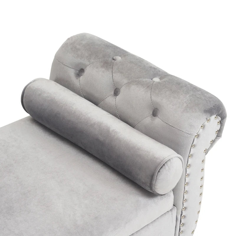 Xanthia Traditional Velvet Multifuntional Storage Ottoman Bench with Pillow by Christopher Knight Home