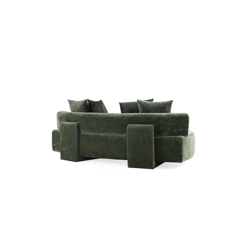 Manhattan Comfort 2 Piece Modern Verandah Chenille Multi Sofa Set