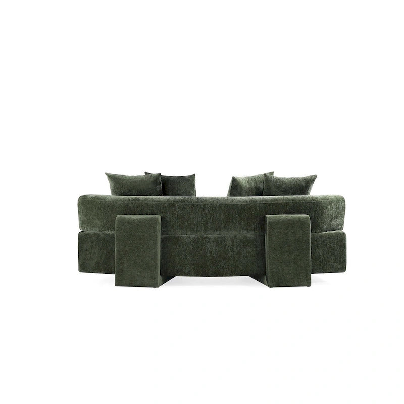 Manhattan Comfort 2 Piece Modern Verandah Chenille Multi Sofa Set
