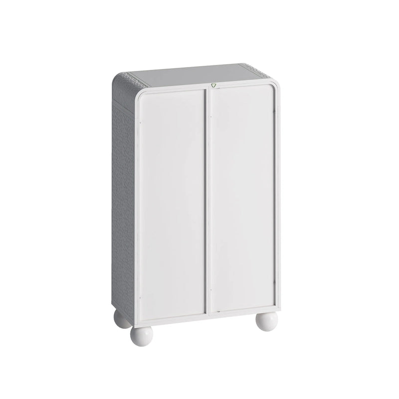 Freestanding Floor Cabinet With Glass Door