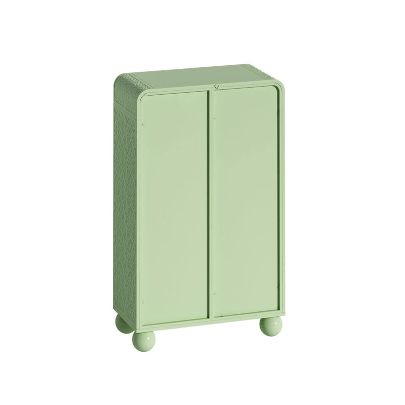 Freestanding Floor Cabinet With Glass Door