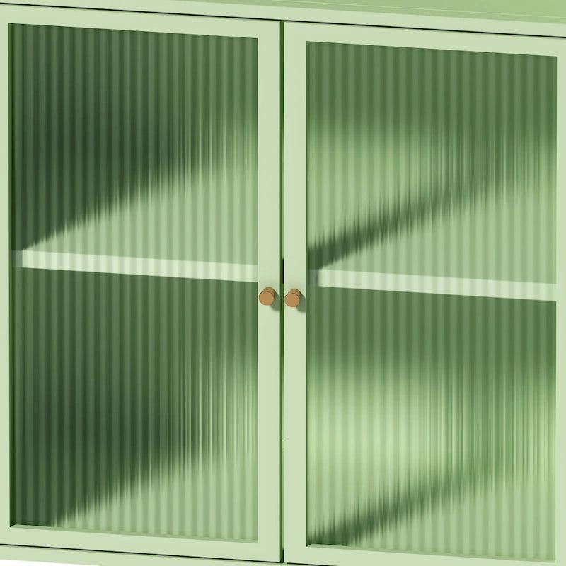 Freestanding Floor Cabinet With Glass Door