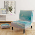 Designart From the Shore Upholstered Beach Accent Chair - Nautical & Coastal Arm Chair For Bedroom