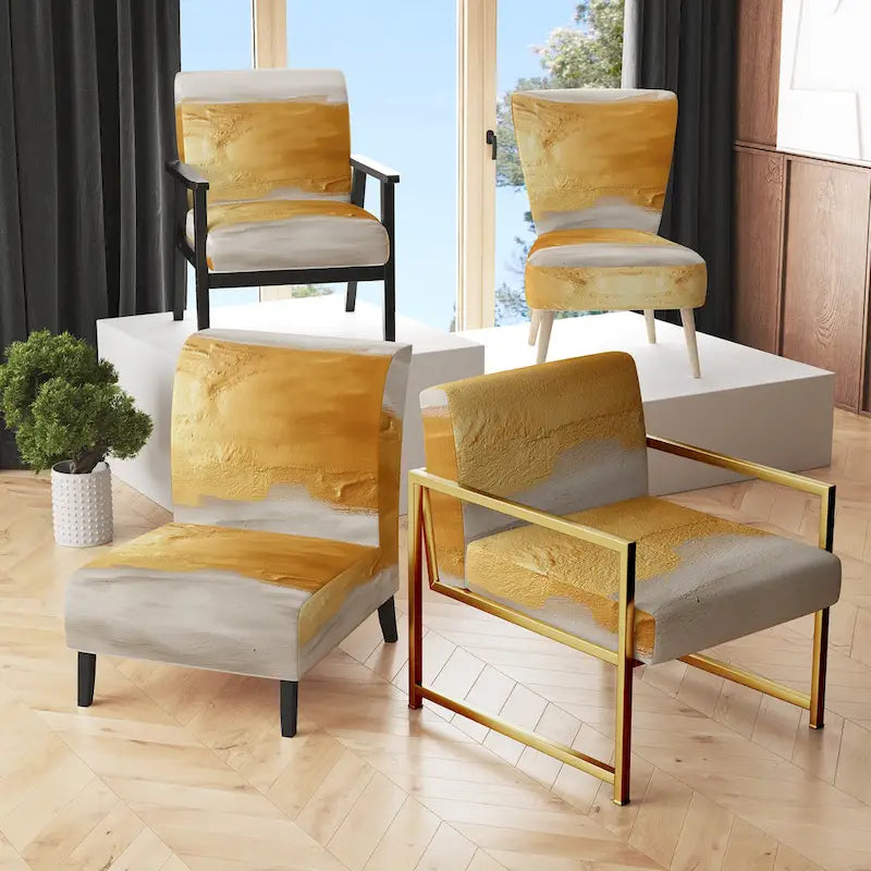 Designart From the Shore Upholstered Beach Accent Chair - Nautical & Coastal Arm Chair For Bedroom